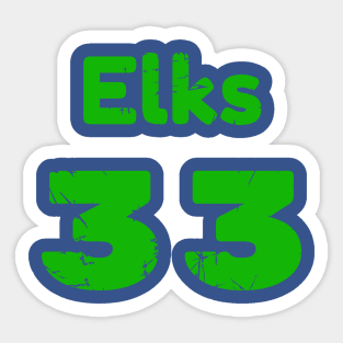 Elk Master 3000 | Oko's Elks Sports Team | Front & Back Print Sticker